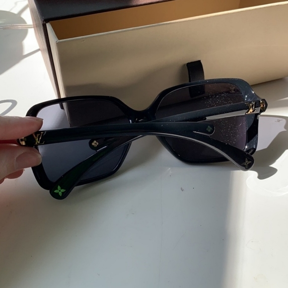 Louis Vuitton square black sunglasses. Worn just a few times.Excellent condition - Picture 5 of 7